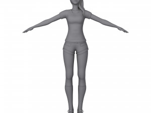 sports girl 3D 모델