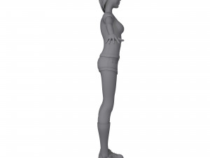 sports girl 3D 모델