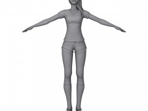 sports girl 3D 모델