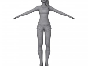 ragazza sportiva Modello 3D