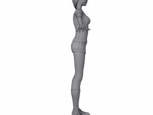 sports girl 3D 모델