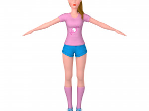 sports girl 3D 모델