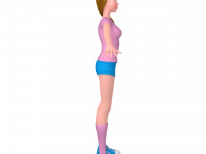 sports girl 3D 모델