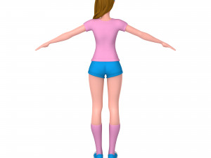 sports girl 3D 모델