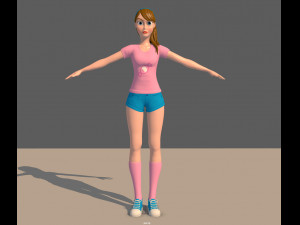 sports girl 3D 모델