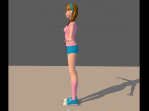 sports girl 3D 모델