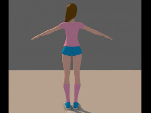 sports girl 3D 모델