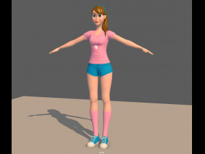 sports girl 3D 모델