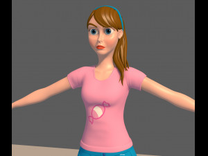 sports girl 3D 모델