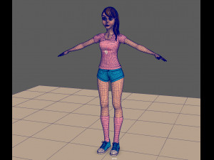 sports girl 3D 모델