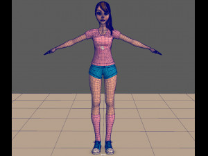 sports girl 3D 모델