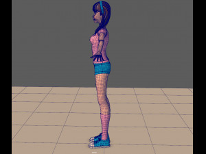 sports girl 3D 모델