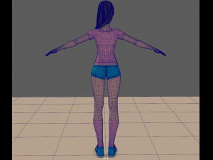 sports girl 3D 모델