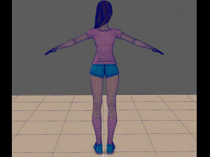 ragazza sportiva Modello 3D