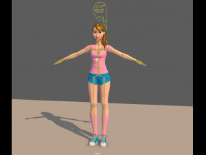 sports girl 3D 모델