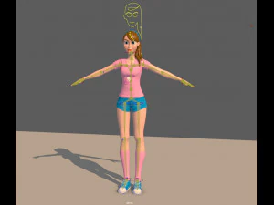 ragazza sportiva Modello 3D