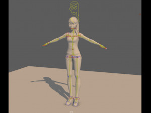sports girl 3D 모델