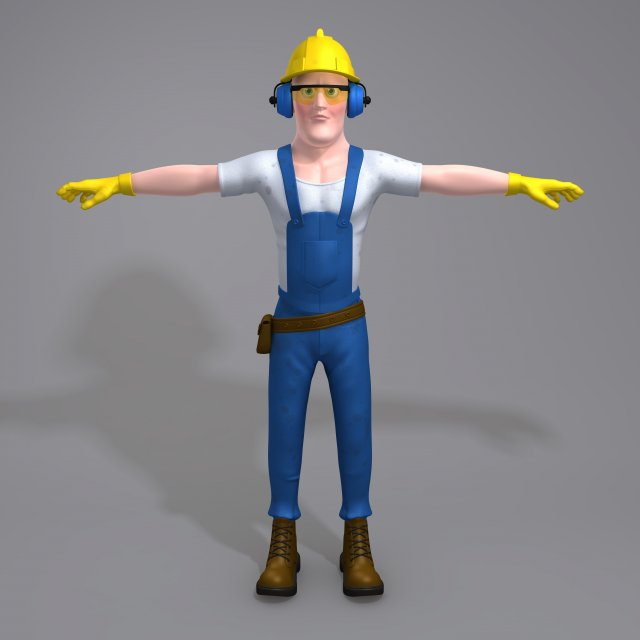 Construction Worker 3d Model