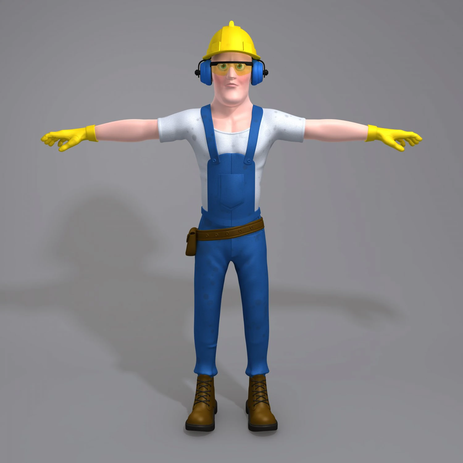 construction worker 3D Model .c4d .max .obj .3ds .fbx .stl .blend