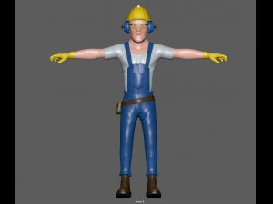 construction worker 3D Model