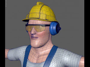 construction worker 3D Model