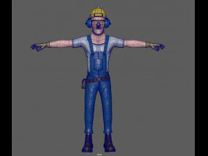 construction worker 3D Model