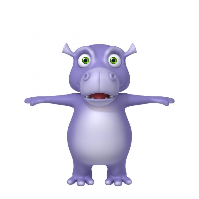 hippopotamus 3D Modell .c4d .max .obj .3ds .fbx .stl .blend 