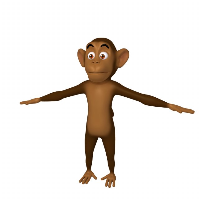 monkey 3D Model .c4d .max .obj .3ds .fbx .stl .blend 