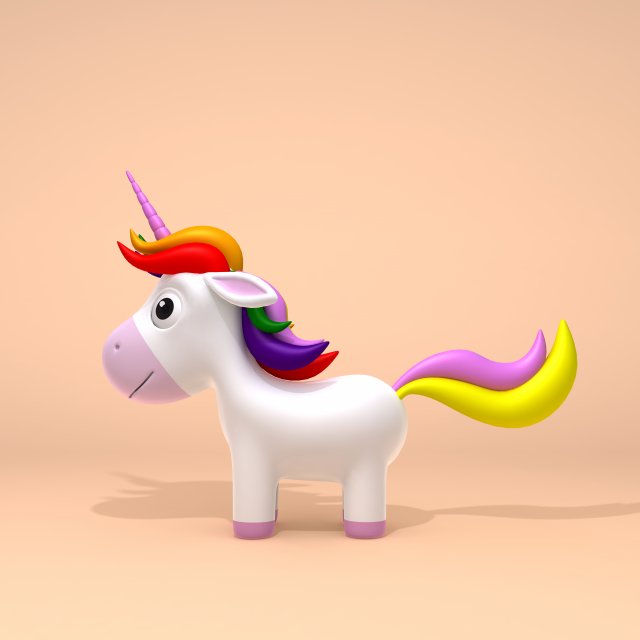 unicorn Model 3D .c4d .max .obj .3ds .fbx .stl .blend 