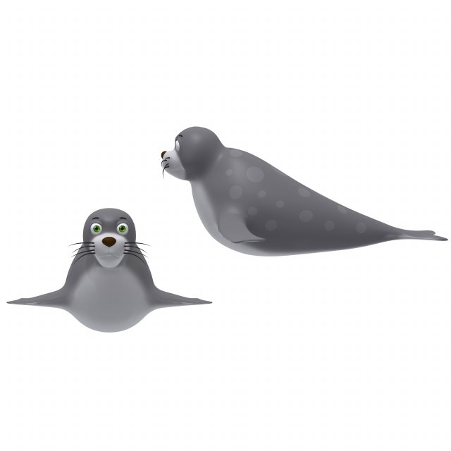 seal 3D Model .c4d .max .obj .3ds .fbx .stl .blend 