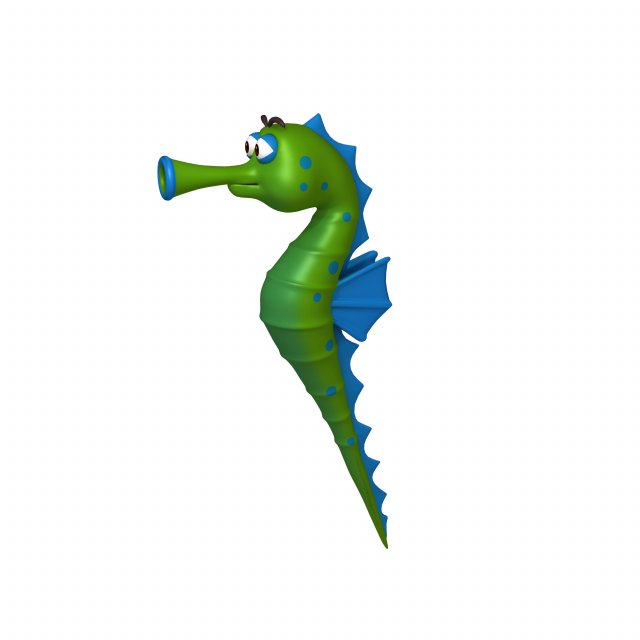seahorse 3D Модель .c4d .max .obj .3ds .fbx .stl .blend 