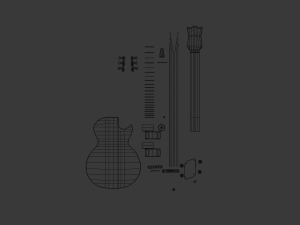 Electric guitar 3D Model