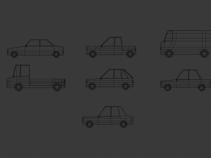 Lowpoly cars pack 3d 3D 모델