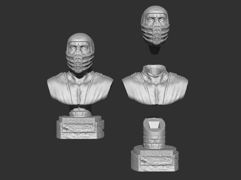 Bust of a Scorpion 1995 3D printable STL 3D Model