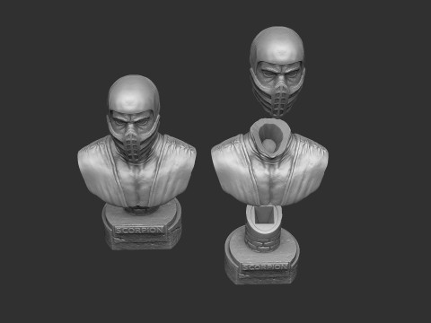 Bust of a Scorpion 1995 3D printable STL 3D Model