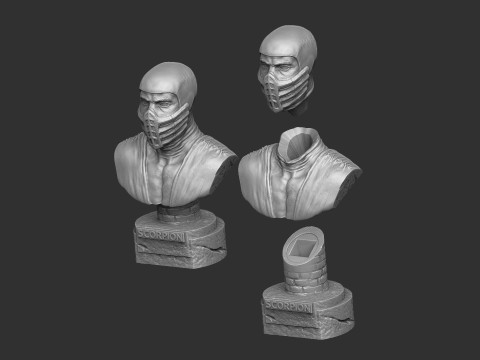 Bust of a Scorpion 1995 3D printable STL 3D Model