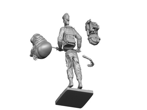 Egon Spengler and Slimer from the movie Ghostbusters for 3D print STL Modelo de impresión 3D