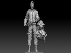 Egon Spengler and Slimer from the movie Ghostbusters for 3D print STL Modelo de impresión 3D
