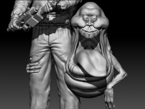 Egon Spengler and Slimer from the movie Ghostbusters for 3D print STL Modelo de impresión 3D