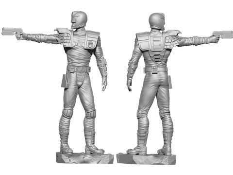 Judge Dredd for 3D printing STL Modello di stampa 3D