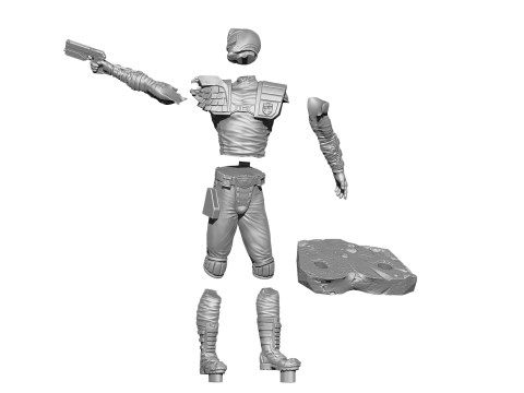 Judge Dredd for 3D printing STL Modello di stampa 3D