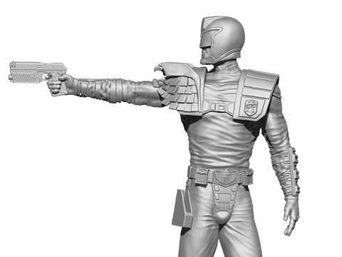 Judge Dredd for 3D printing STL Modello di stampa 3D