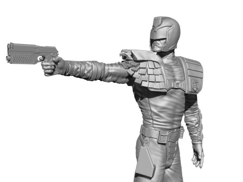 Judge Dredd for 3D printing STL Modello di stampa 3D