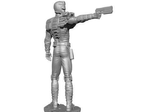 Judge Dredd for 3D printing STL Modello di stampa 3D