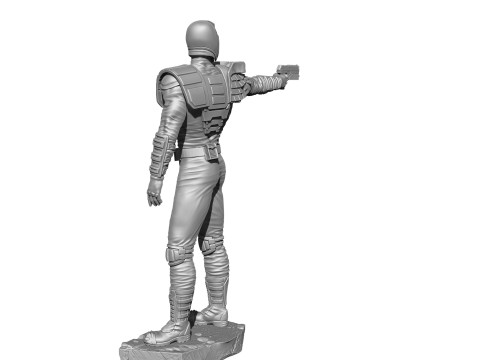 Judge Dredd for 3D printing STL Modello di stampa 3D