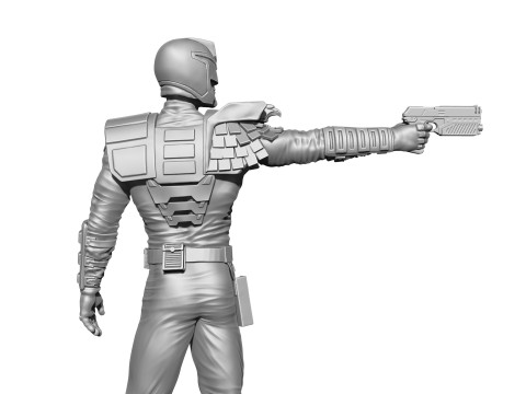 Judge Dredd for 3D printing STL Modello di stampa 3D