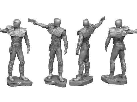 Judge Dredd for 3D printing STL Modello di stampa 3D