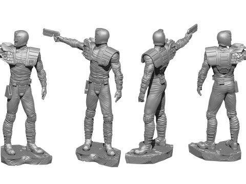 Judge Dredd for 3D printing STL Modello di stampa 3D