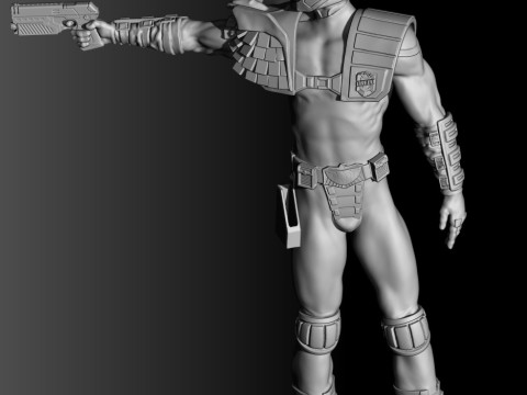Judge Dredd for 3D printing STL Modello di stampa 3D