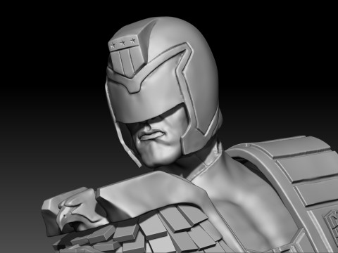 Judge Dredd for 3D printing STL Modello di stampa 3D